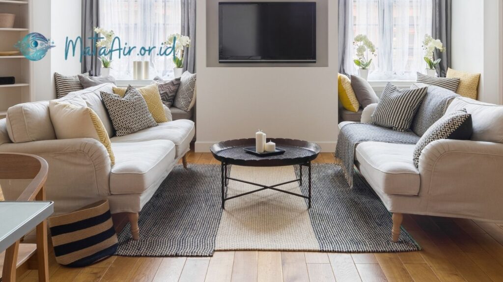 Pasang TV di ruang tamu minimalis modern terbaru