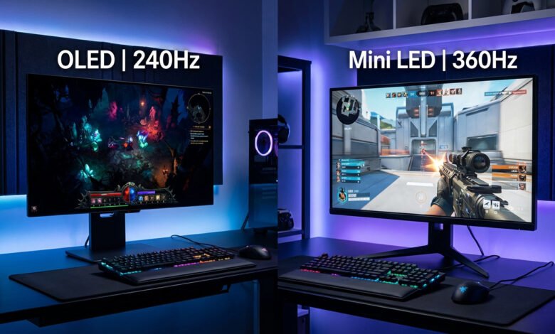 Monitor OLED 240Hz vs Mini LED 360Hz ini pilihan buat competitive gamer yang bingung