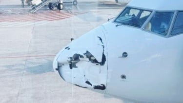 Moncong Pesawat GA-176 Penyok Setelah Mendarat di Pekanbaru, Garuda Indonesia Beri Penjelasan