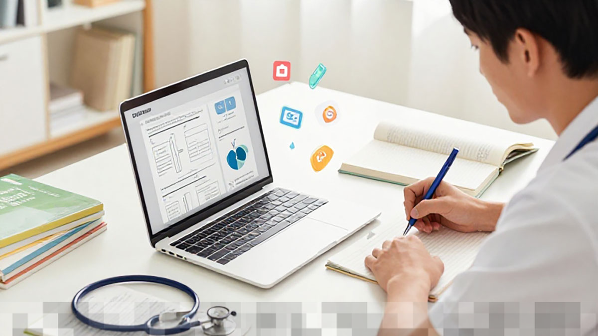 Laptop ringan dan mudah dibawa untuk mahasiswa kedokteran dalam kegiatan belajar sehari-hari