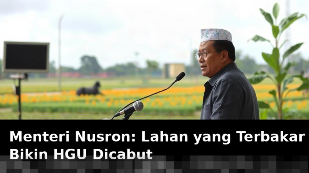 Menteri Nusron Tegaskan Lahan Terbakar Berpotensi Cabut HGU di Indonesia Menteri Nusron Tegaskan Lahan Terbakar Berpotensi Cabut HGU di Indonesia